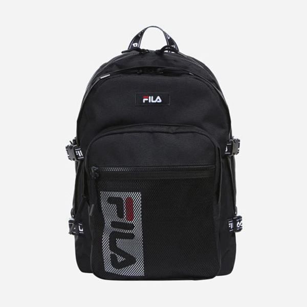 Fila Vertical Linear Backpacks - Black,NZ 570-79106